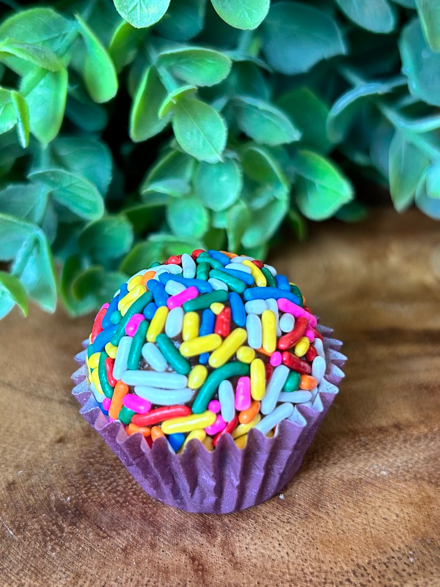 Brigadeiro Ball - Chocolate with Rainbow sprinkles