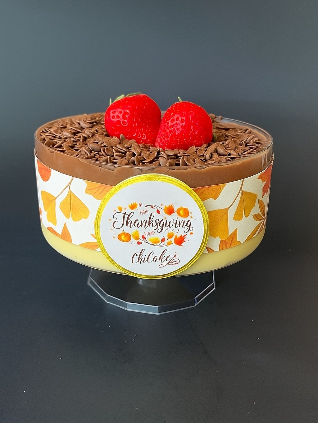 Thanksgiving Chicake Small Glass