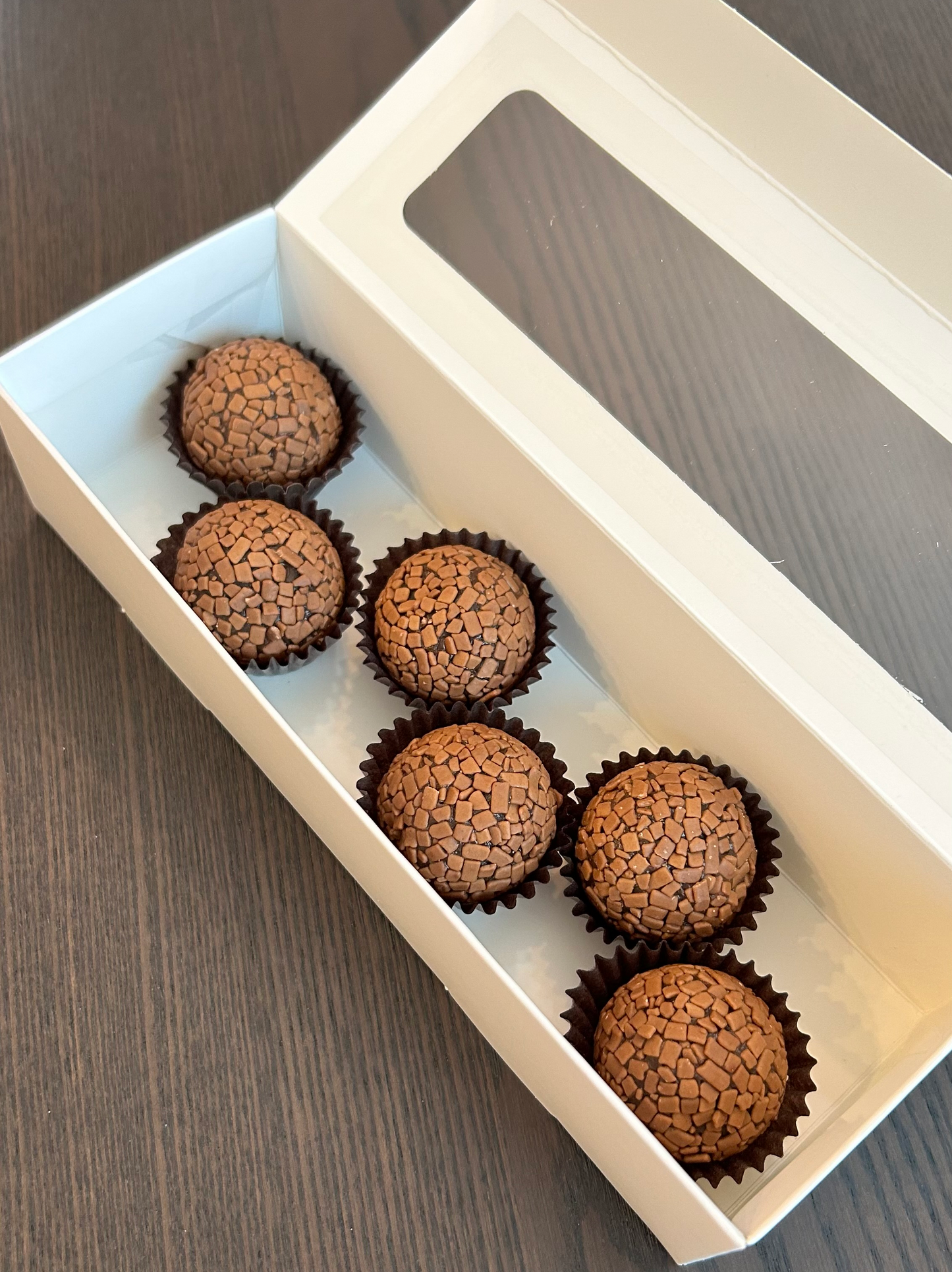 Brigadeiro Ball - Chocolate with Belgian Milk Chocolate Flakes