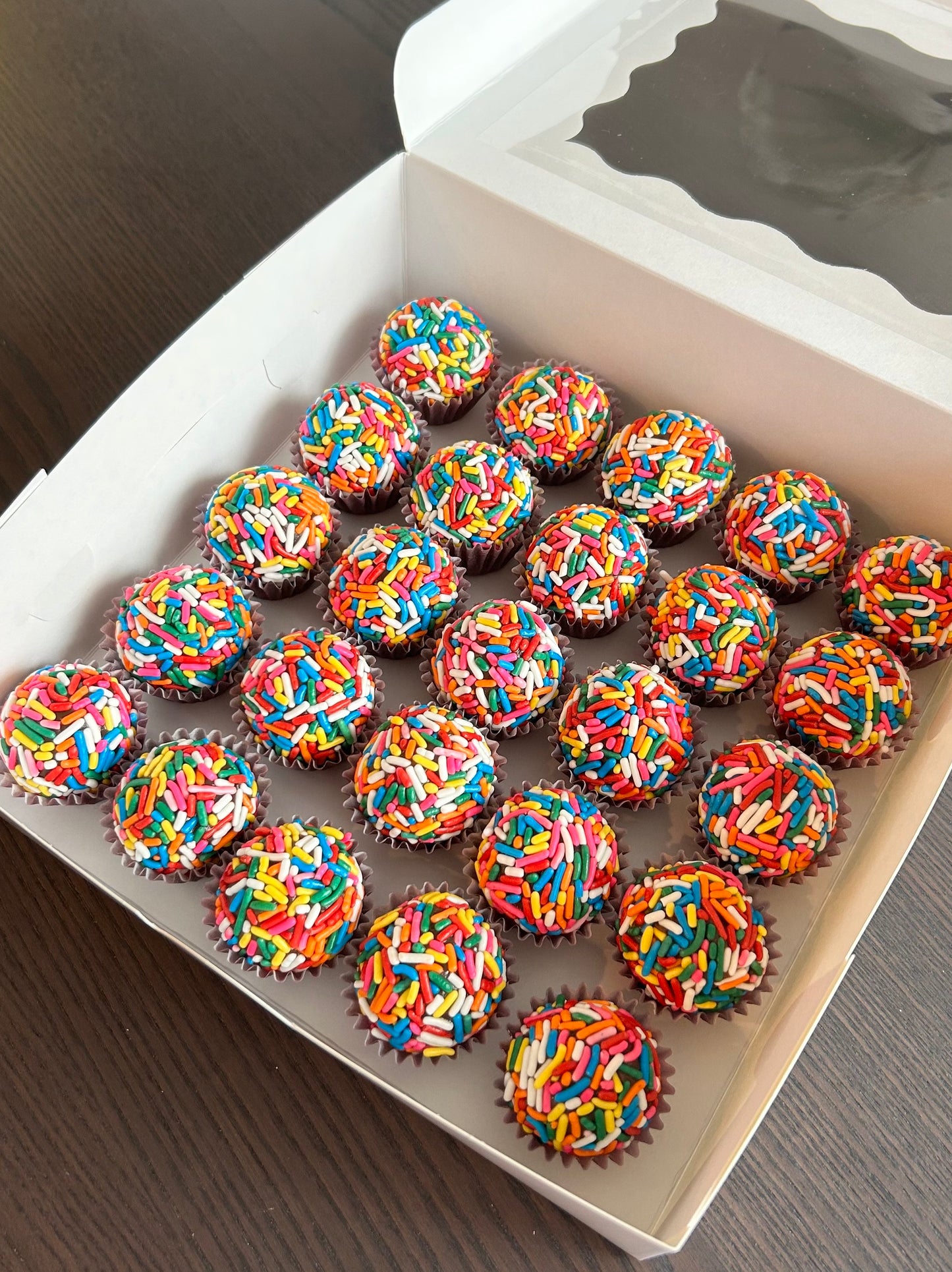 Brigadeiro Ball - Chocolate with Rainbow sprinkles