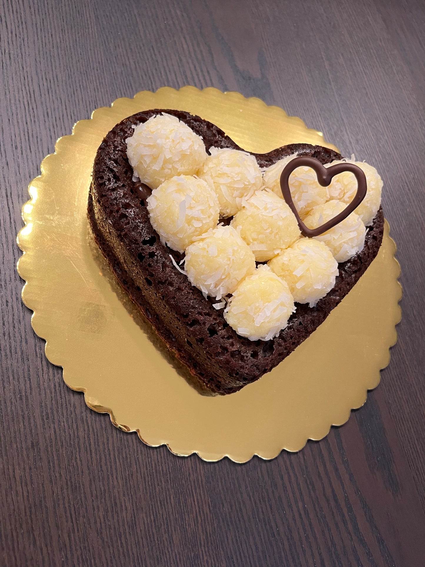 Caseirinho de Coração - Chocolate com Beijinhos