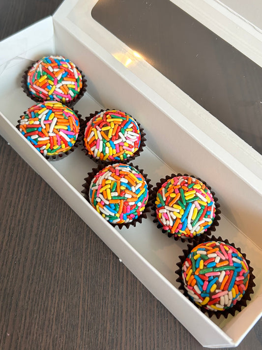 Brigadeiro Ball - Chocolate with Rainbow sprinkles